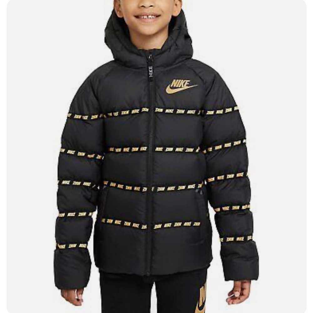 NEW Nike Black Puffer Jacket Coat Kids Boys